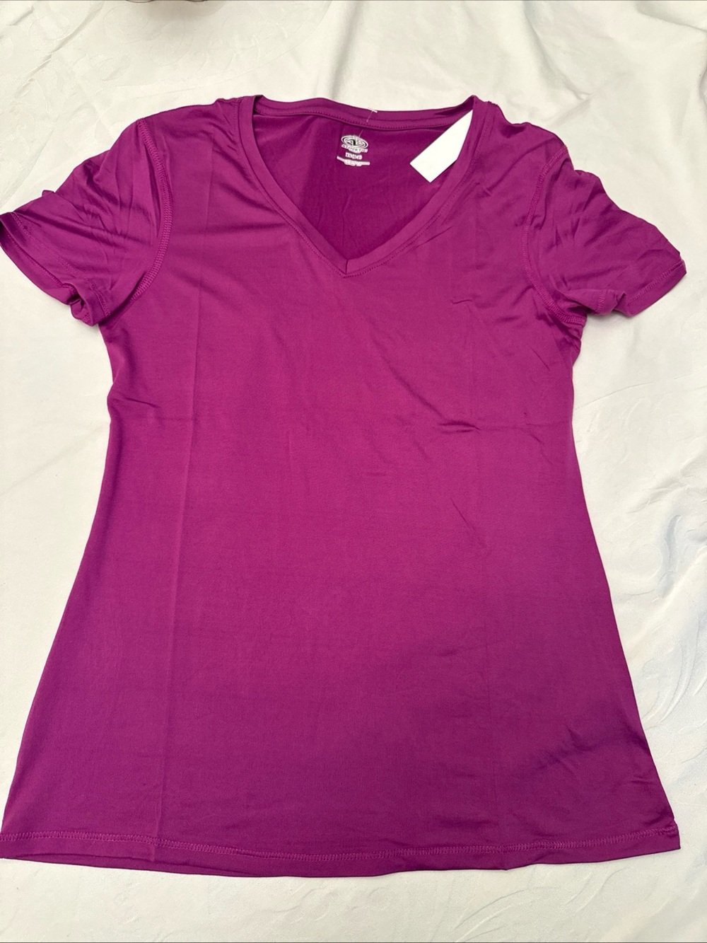NWT Athletica V-neck Short Sleeve Women's Top - Magenta